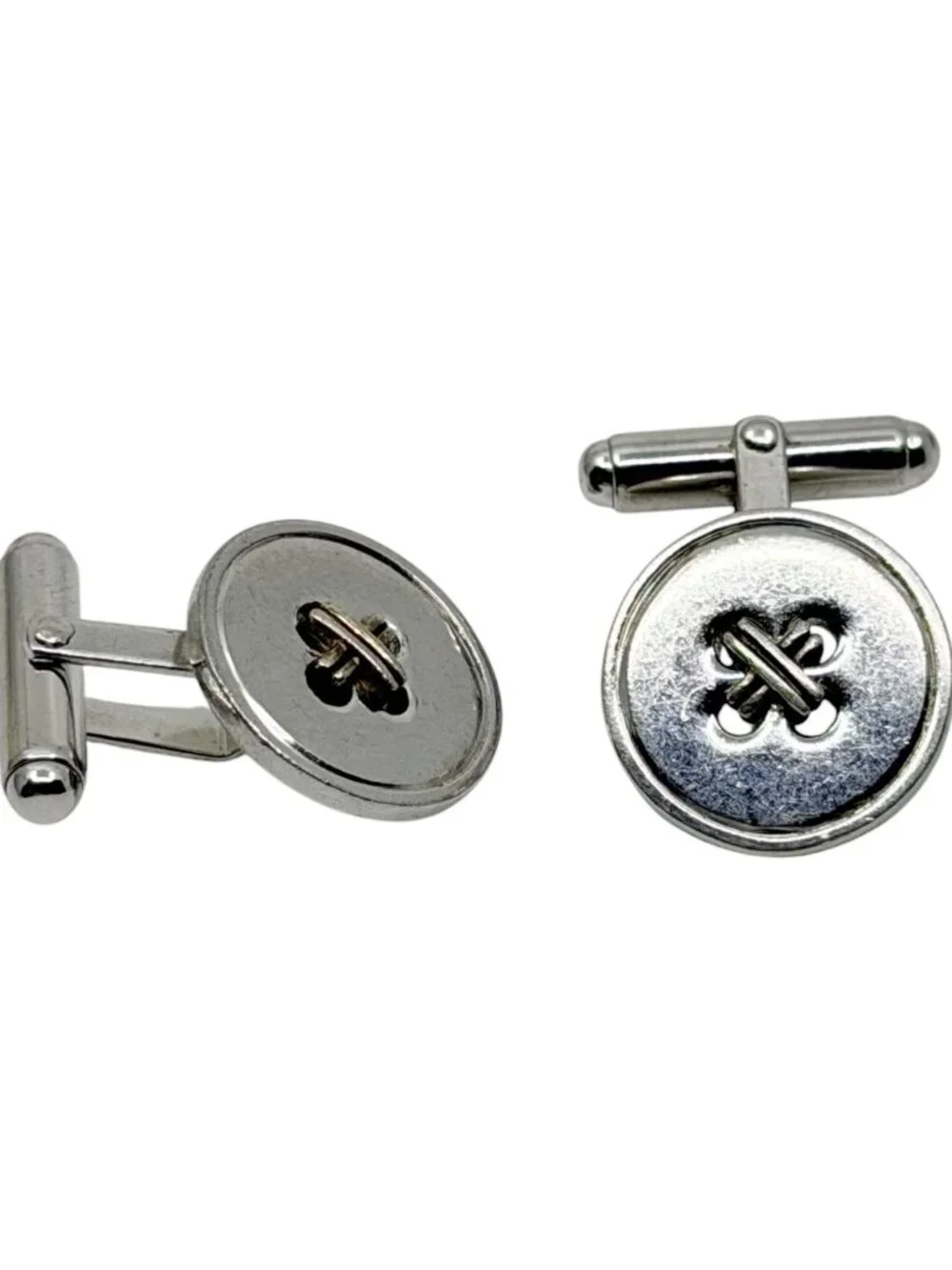 Brooks Brothers sterling silver button cufflinks - GM1267